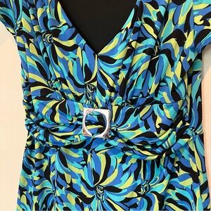 Size L Stunning Y2K Vintage Blouse With Silver Buckle Accent